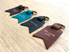 Leather keyrings in all colours