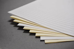 Short grain cream bookbinding paper from Bookshell bindery, cream or white with blank or lined pages