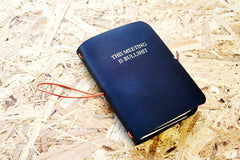 Never-ending journal - This meeting is Bullsh*t, leather travel journal, A6 pocket size with embossed title in gold foil