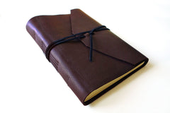 Leather journal in dark brown from Bookshell