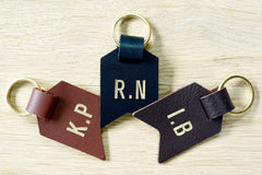 Monogram keychain from Bookshell bindery monogrammed with 2 initials