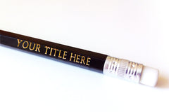 Personalised pencils with your title here