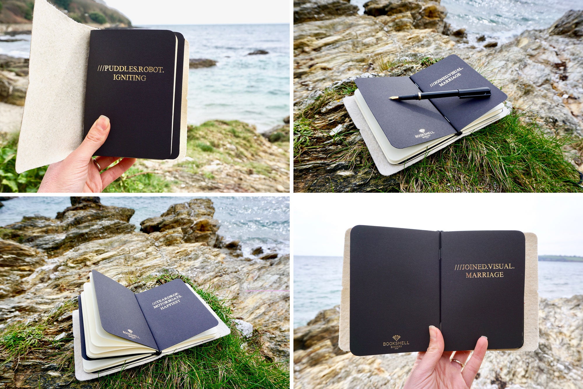 the three notebooks inside can be personalised with a unique what3words address special to you